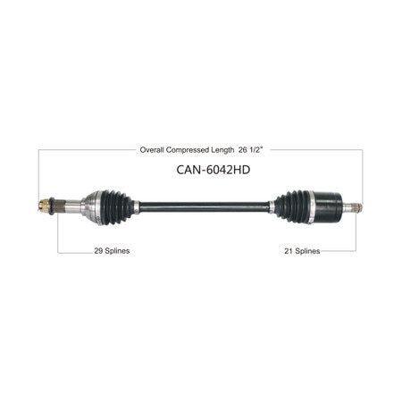 Wide Open Heavy Duty CV Axle CAN AM HD FRONT RIGHT DEFENDER HD5/HD8/HD10 16-19 CAN-6042HD